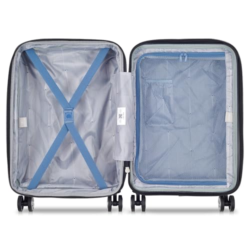 DELSEY PARIS Cruise 3.0 Hardside Expandable Luggage with Spinner Wheels, Glossy Ivory, Carry on 20 Inch