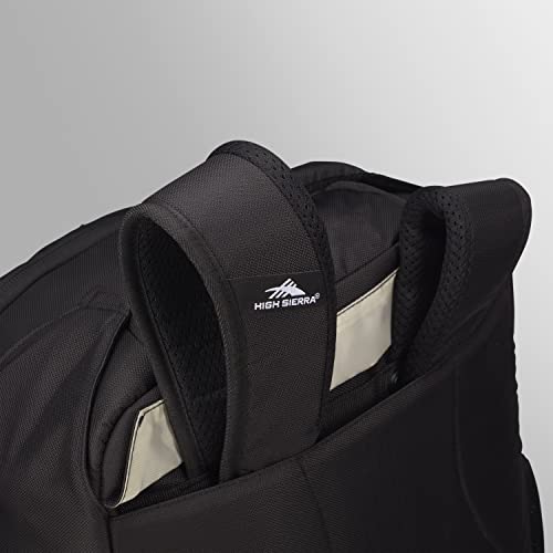 High Sierra Freewheel Pro Wheeled Backpack, Rolling Laptop Bag for Travel, Fits most 15” Laptops, 40L, Black