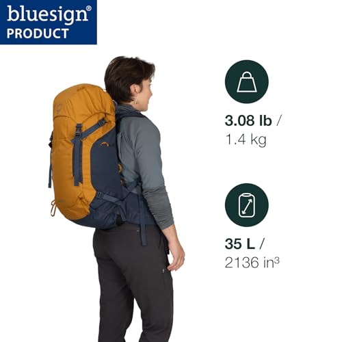 Osprey Kyte LT 35L Women's Backpacking Backpack - Lightweight Hiking & Travel Bag with Waterproof Raincover, Graphite Purple