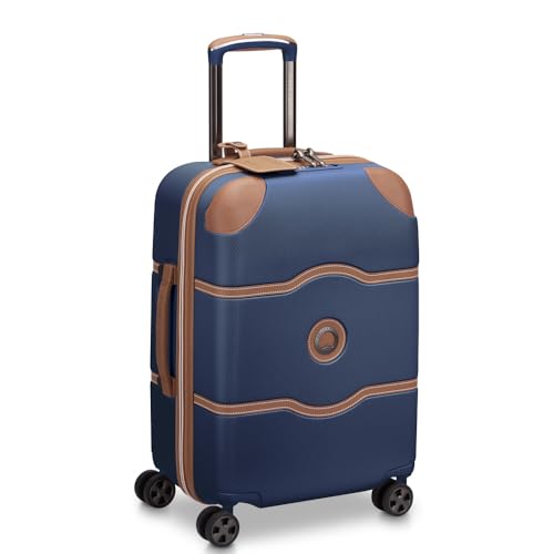 DELSEY PARIS Chatelet Air 2.0 Hardside Luggage with Spinner Wheels, Navy Blue, Carry on Plus 20 Inch