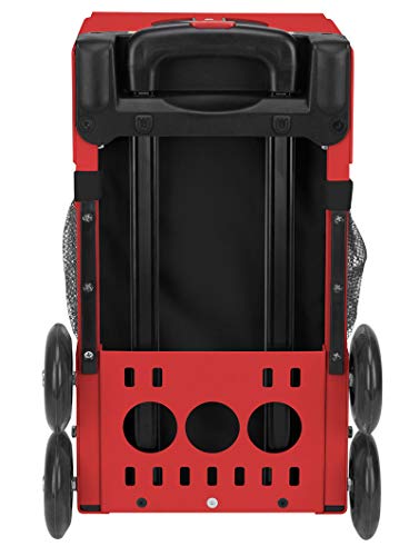 ZUCA Blue Reef Deep Sea Sport Insert Bag and Red Frame with Flashing Wheels
