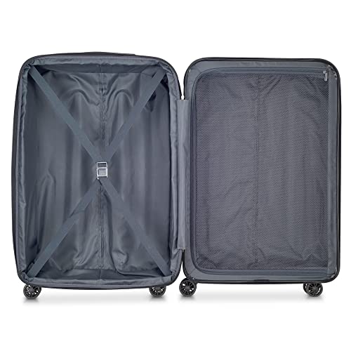 DELSEY PARIS Helium Aero Hardside Expandable Luggage with Spinner Wheels, Blue Cobalt, Checked-Medium 24 Inch