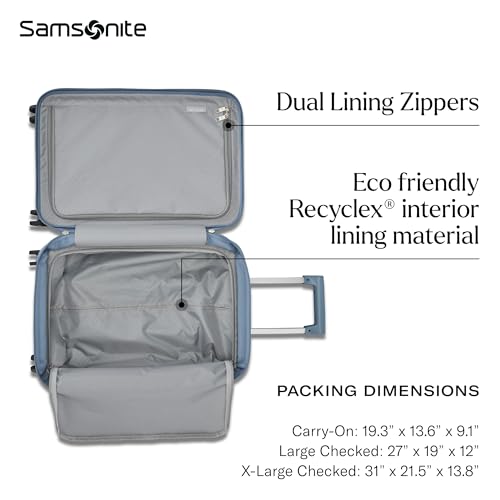Samsonite UpLIFT Carry-On Hardside Luggage with Spinner Wheels - Airline-Approved, TSA Lock, Adjustable Handle System - Polycarbonate Hard Suitcase for Ultra Lightweight Travel - Elemental Blue