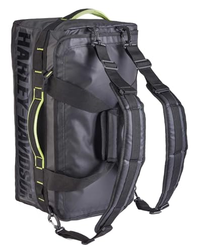 Harley-Davidson Nomad Water-Resistant Polyester Duffel Bag - Black/Lime