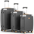 Joyway Luggage Set 3 Piece with TSA Lock and Spinner Wheels, PP Hard Shell Suitcase Set with Corner Protectors for Travel(Grey, 3 piece luggage set)