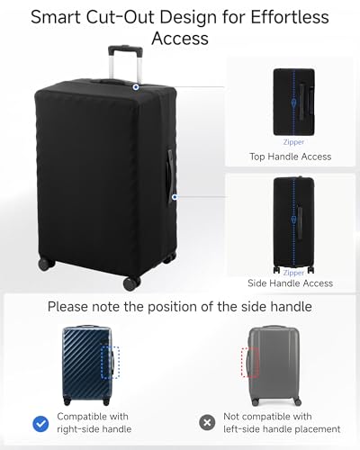 LUGGEX Luggage Cover, Suitcase Covers for Luggage with Hook & Loop Bottom Closure, Luggage Covers for Suitcase Tsa Approved (Fit 24-27in)