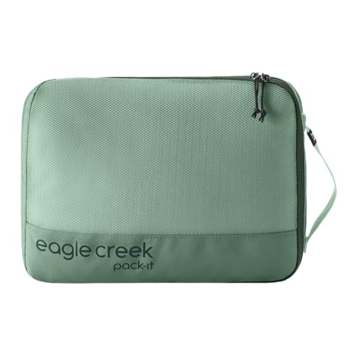 Eagle Creek Pack-It Reveal Cube - Lightweight Packing Cubes for Optimizing Luggage Space - Easy to Carry - Mesh Fabric - Water-Resistant - Easy Grab Zipper - Medium - Willow Green
