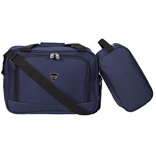 Travelers Club Chicago Hardside Expandable Spinner Luggage, Navy Blue, 3 Piece Set