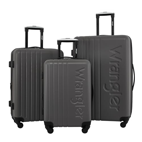 Wrangler Quest Luggage Set, Granite Gray, 3 Piece Set (30"/26"/22")