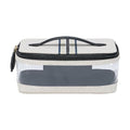 Paravel Cabana See-All Vanity Case | Made with Recycled Canvas Material & Vegan Leather | Premium See Through Travel Toiletry Bag | Regular, Domino Black