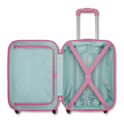 American Tourister Disney Princess Carry-On Luggage - Airline Approved, Durable Hardshell with Disney Princess Favorites - Roll Confidentially with Spinner Wheels & Colorful Adjustable Handle