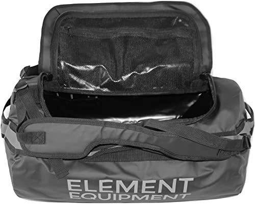 Element Equipment Trailhead Duffel Bag Shoulder Straps Waterproof Black/Grey Medium
