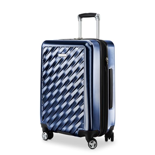 Ricardo Beverly Hills Melrose Hardside Expandable Luggage with Lightweight Construction for Smooth Traveling, Stylish, Durable, and Spacious, Men and Women, Prussian Blue, Carry-On 20-Inch