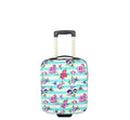 Betsey Johnson Designer Underseat Luggage Collection - 15 Inch Hardside Carry On Suitcase for Women- Lightweight Under Seat Bag with 2-Rolling Wheels (Stripe Floral Hummingbird)