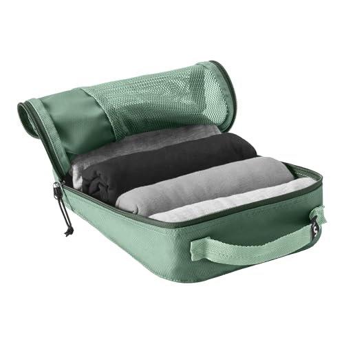 Eagle Creek Pack-It Isolate Extended Stay Set - Includes Shoe Sack, M Clean/Dirty Cube, 2x M Isolate Cube & 2x L - Travel Essentials - Willow Green