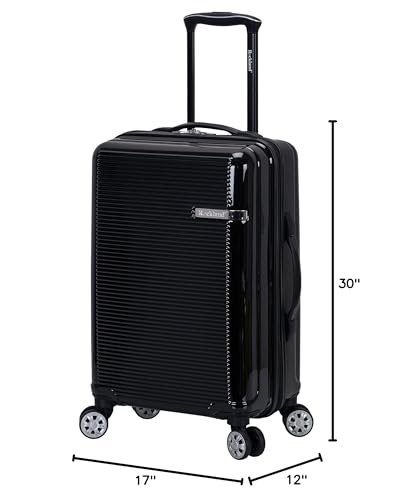Rockland Horizon Hardside 3 Piece Spinner Wheel Luggage Set, (20"/24"/28"), Black
