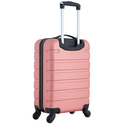 Travelers Club Harper Luggage, Rose Gold, 22-Inch Carry-On
