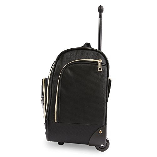 BEBE Danielle - Wheeled Under The Seat Carry On Bag Carry-On Luggage, Croc Black