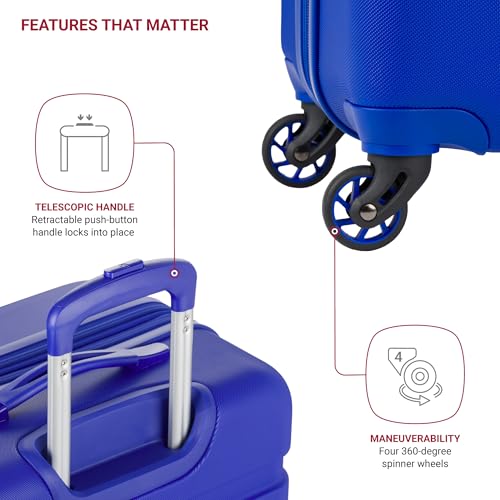 SwissGear 7366 Signature Hardside Expandable Luggage with Spinner Wheels, TSA Lock, Cobalt, Checked-Medium 23-Inch