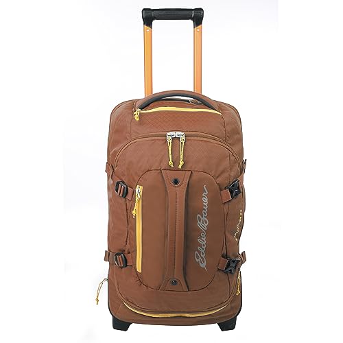 Eddie Bauer Expedition Rolling Duffel Bag with Wheels | Travel | Carry-On | Luggage | Rugged | Durable - Rust, 22"