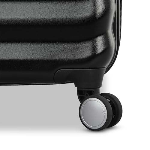Samsonite Hard-Sided 28-Inch Lightweight Checked Large Expandable Element Suitcase: Durable, 360° Spinner Wheels, Adjustable Telescopic Handle, TSA-Approved Lock - Alpine Black