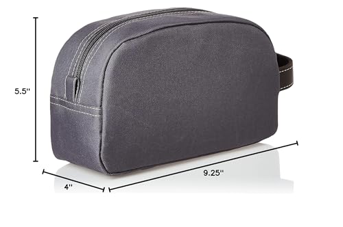 Timberland Men's Toiletry Bag Canvas Travel Kit Organizer, Charcoal, One Size