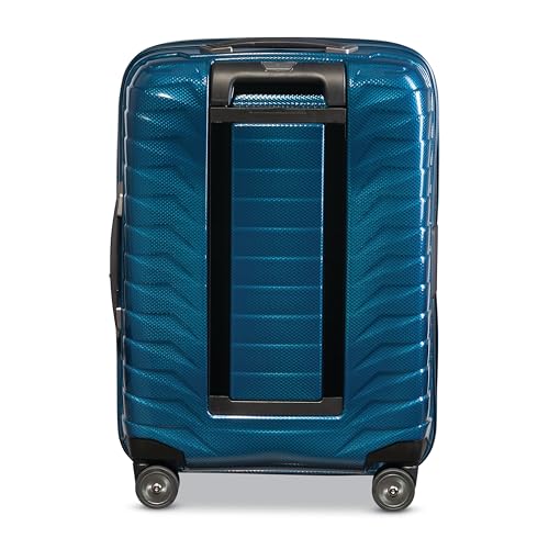 Samsonite Proxis Global Carry-On Hardside Luggage with Dual Spinner Wheels, Airline Approved - Innovative Roxkin™ Lightweight Shell With Ultimate Durability- TSA Lock, Telescopic Handle - Petrol Blue