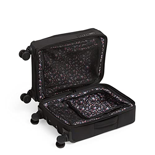 Vera Bradley Women's Softside Rolling Suitcase Luggage, Black, 22" Carry On & 27" Check In