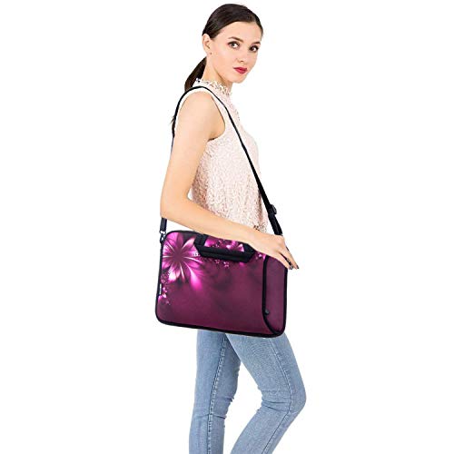 RICHEN 10 inches Messenger Bag Carrying Case Sleeve with Handle Accessory Pocket Fits 7 to 10-Inch Laptops/Notebook/ebooks/Kids tablet/Pad (7-10.2 inch, Flowers)