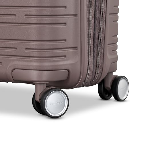 Samsonite Elevation Plus - Carry-On Hardside Luggage - Scratch Resistant Polypropylene Shell, RightHeight™ Adjustable Handle, Integrated AirTag Holder, TSA Lock, WetPak™ Compartment - Chocolate Mauve