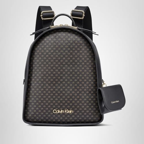 Calvin Klein Kyren Zip Around Backpack, Brown/Khaki/Black, One Size