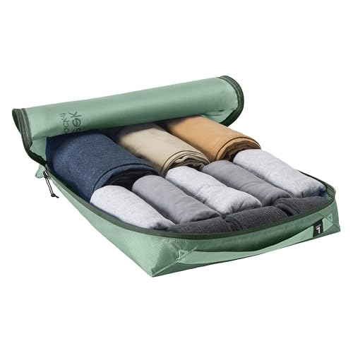 Eagle Creek Pack-It Isolate Extended Stay Set - Includes Shoe Sack, M Clean/Dirty Cube, 2x M Isolate Cube & 2x L - Travel Essentials - Willow Green