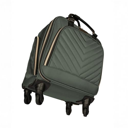 Kenneth Cole REACTION Chelsea Chevron Quilted Luggage, Olive, Underseater, 17-Inch Carry On