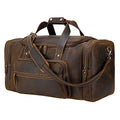Polare 23" Full Grain Cowhide Leather Gym Duffle Weekender Overnight Travel Duffel Bag For Men 42L