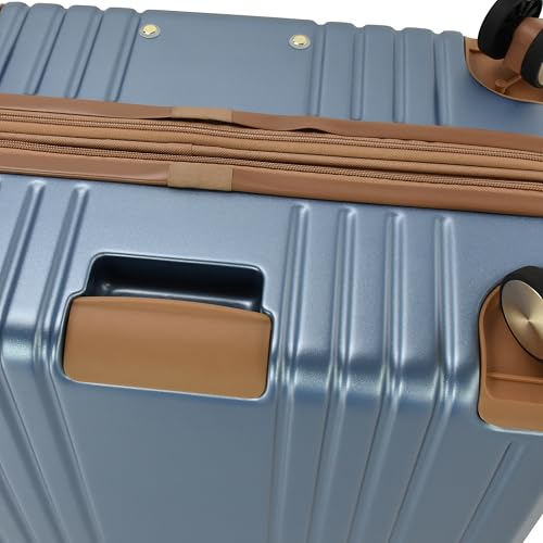 London Fog Southbridge 20 Inch Carry On Expandable Spinner HS, Slate Blue