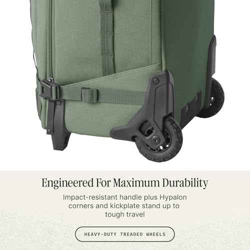 Eagle Creek Gear Warrior XE 2-Wheel Luggage to Keep Travel Items Organized - Smooth Rolling Wheels - Telescoping Handle - Padded Laptop Pocket - Jungle Green - 30”