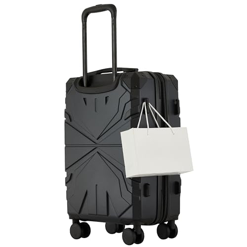 Wrangler ATG Alpine 22" Expandable Rolling Hardside Carry-On Luggage, Jet Black