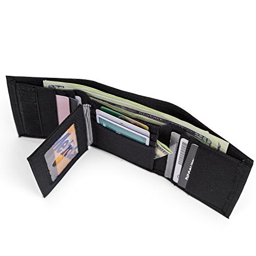 Timberland Men's Trifold Nylon Wallet, Black, One Size