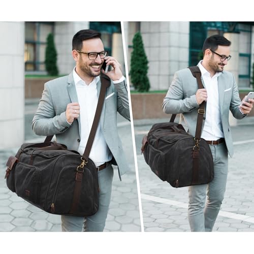 S-ZONE Garment Bags for Travel Convertible Garment Duffle Bags for Travel Suit Carry on Luggage for Men Hanging Suitcase
