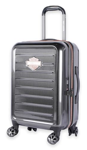Harley-Davidson 22 in. Cruiser Hard Sided Expandable Wheeling Luggage, Black