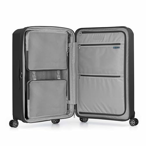 Traveler's Choice Pagosa Hardshell Expandable Luggage with Spinner Wheels, Black, 30-Inch Large