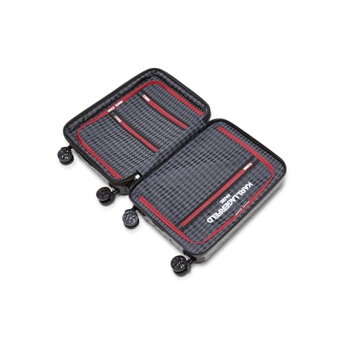 KARL LAGERFELD Paris Unisex Luggage Suitcase,Black/Grey,Small