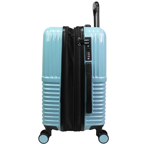World Traveler Dejuno Tonal 3-Piece Polycarbonate Lightweight Hardside Expandable Spinner Luggage Set with TSA Lock - Glacier