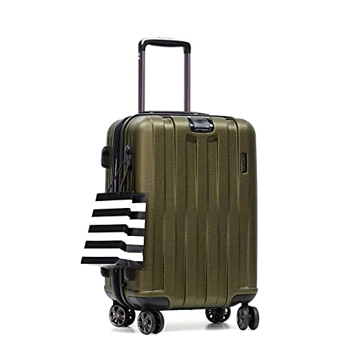 Olympia U.S.A. Sidewinder 21-Inch Carry On Luggage Expandable Lightweight Hardside Double 4 Wheel Spinner Suitcase with TSA Lock and Hidden Laptop Compartment