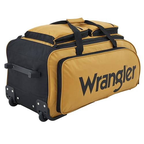 Wrangler Wesley Rolling Duffel Bag, Ambergold, Large 30-Inch