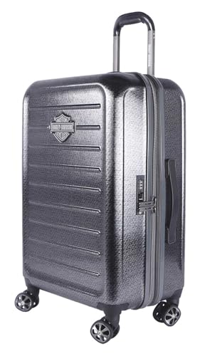 Harley-Davidson 26 in. Cruiser Hard Sided Expandable Wheeling Luggage, Charcoal