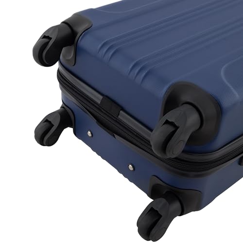 Travelers Club Chicago Hardside Expandable Spinner Luggage, Navy Blue, 22" Carry-On