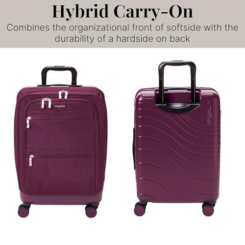 Baggallini Set Wave 22” 4 Wheel Hybrid Carry-On Luggage - Lightweight Carry On Suitcase with Wheels