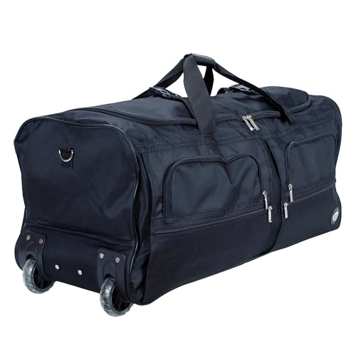 Rockland Rolling Duffel Bag, Black, 36"