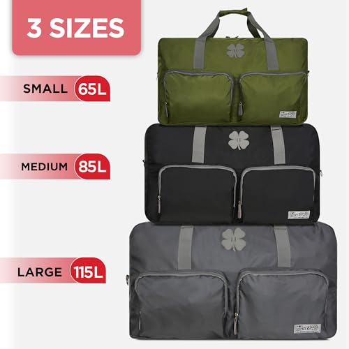 Lucky Travel Duffel Bags 65L, Gym Bag, Travel Bag & Large Duffle Bag for Men, Foldable Overnight Weekender Bags for Women & Men with Adjustable Shoulder Strap, Camo